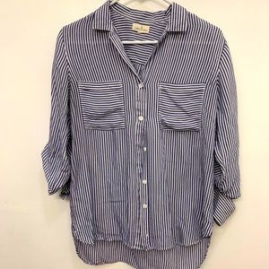 Thread & supply blue white pinstripes button down